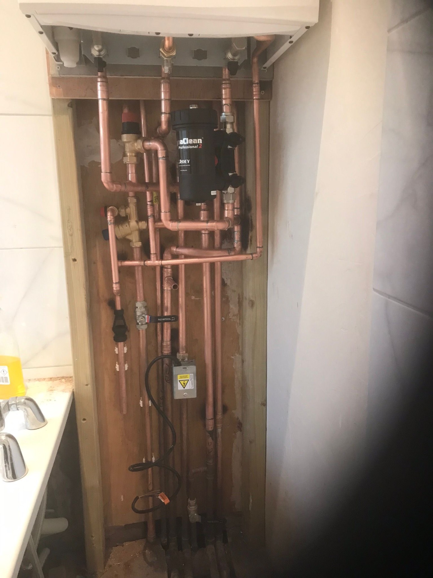 Copper pipework